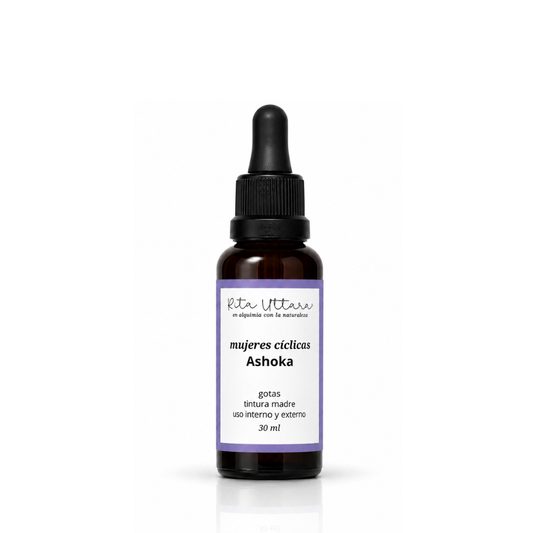 Organic Ashoka in drops. Herbal tincture. Healthy menstruations. Helps in case of excessive flow, scarce menstruations