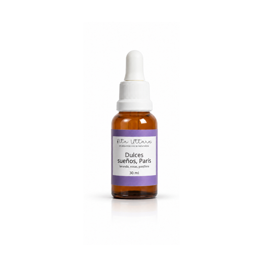 Sweet dreams, Paris. Botanical extract in drops useful in cases of insomnia, anxiety, stress. Relaxing effect. Contains organic lavender and rose flowers. Bottle x 30ml