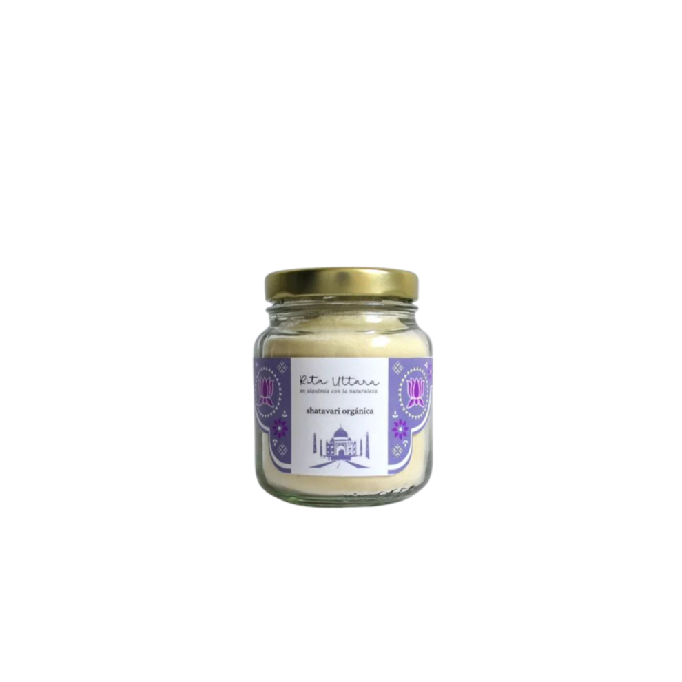 Shatavari orgánica en polvo x 40 gr. Mejor tónico rejuvenecedor de la mujer. Ayuda en procesos de síndrome premenstrual, trastornos menstruales, menopausia, libido baja. Hierba ayurveda