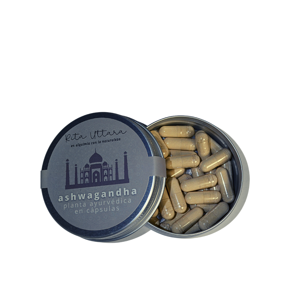 Ashwagandha HOMBRE en cápsulas. 100% orgánico. Planta ayurveda. Aumenta energía y potencia sexual. Ayuda a mantener niveles de testosterona