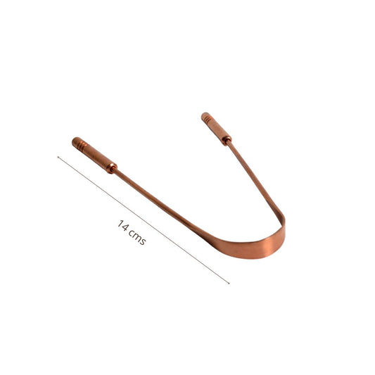 Tongue cleaner with comfortable grip. Premium quality. includes storage bag. Coppermade. Ayurveda practice elimination of toxins. Immune system. Prevents bad breath. Tongue scraper. Tongue scraper
