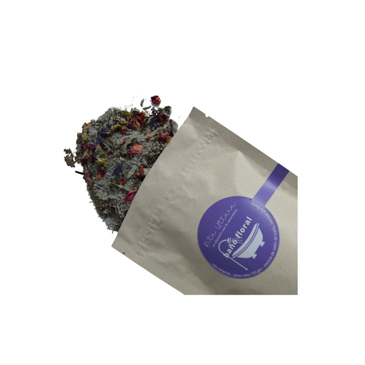 Rita Uttara Floral Bath Refill x 150 gr. Organic Flowers: Lavender, Blue Butterfly, Roses. Hibiscus. Anti-inflammatory, Relaxing Effect, Menstrual pain. Improves sleep. Improves circulation. Eliminates toxins