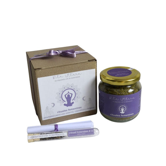 Feminine Prosperity Ritual x 160 grams. Includes: surprise potion, words of power, instructions and packaging box. Designed for external, cosmetic and magical use only