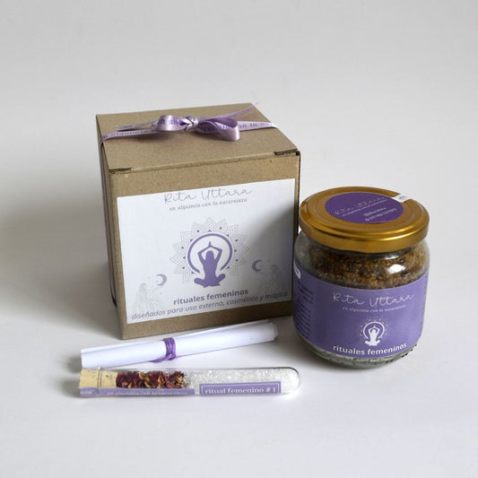 Feminine Protection Ritual x 160 grams. Includes: surprise potion, words of power, instructions and packaging box. Designed for external, cosmetic and magical use only