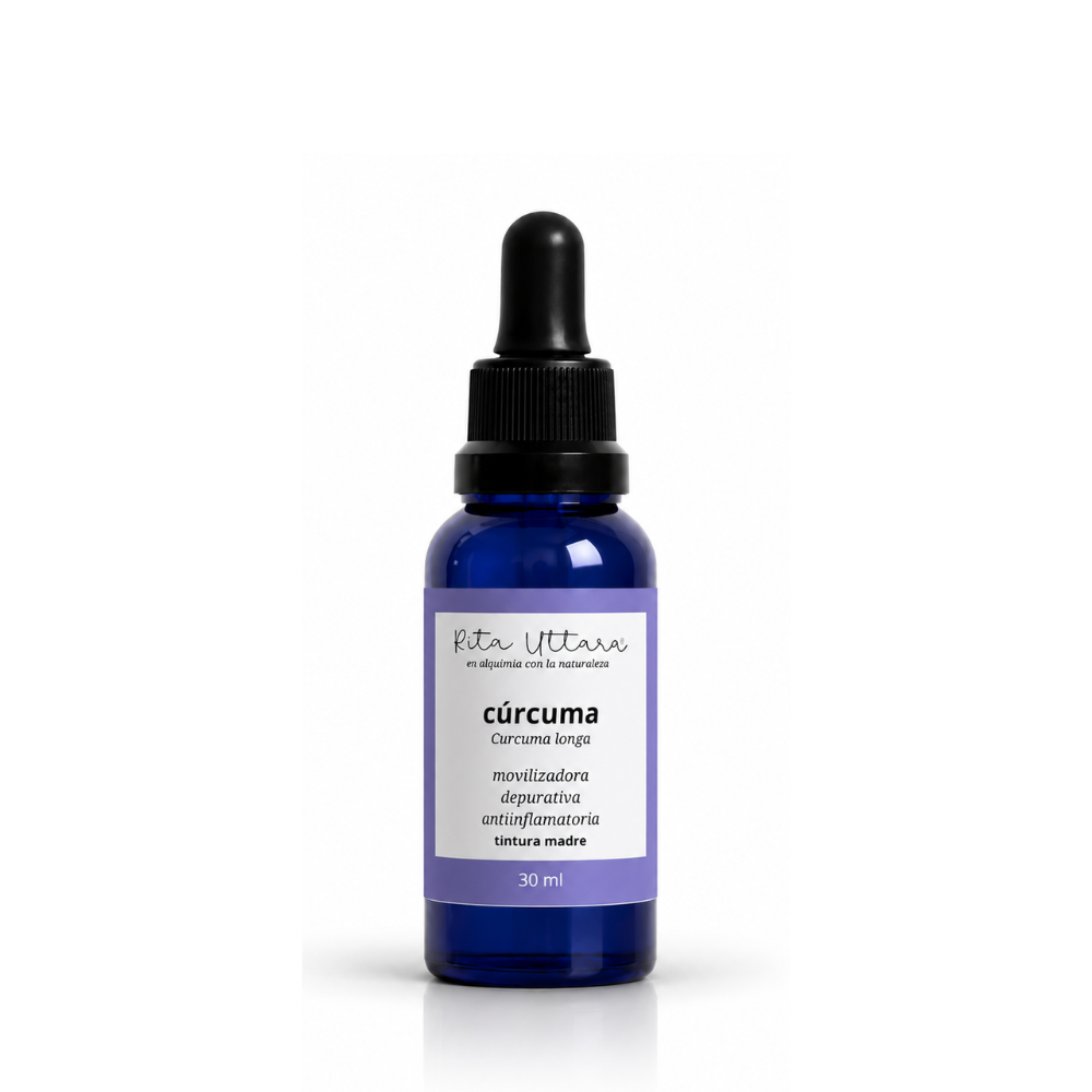 Cúrcuma. Antiinflamatorio. Digestión y circulación. Gotas Extracto herbal. Tintura madre