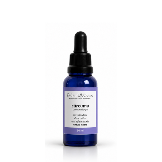 Cúrcuma. Antiinflamatorio. Digestión y circulación. Gotas Extracto herbal. Tintura madre