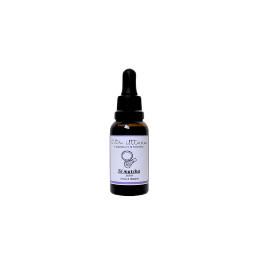 Té Matcha gotas. Tintura herbal. Armonía, respeto y la tranquilidad. Cólicos menstruales. Reduce estrés. Cuida uñas y piel. Salud ósea. Perimenopausia. Peso saludable