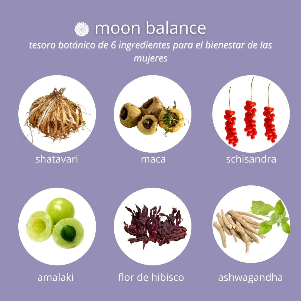 Moon balance x 100 gr. Un verdadero tesoro botánico. Mezcla en polvo de plantas, frutos, bayas y flores para el bienestar de la mujer. Ayuda en el proceso de mantener el balance interior y la salud hormonal.  Contiene ingredientes considerados adaptógenos