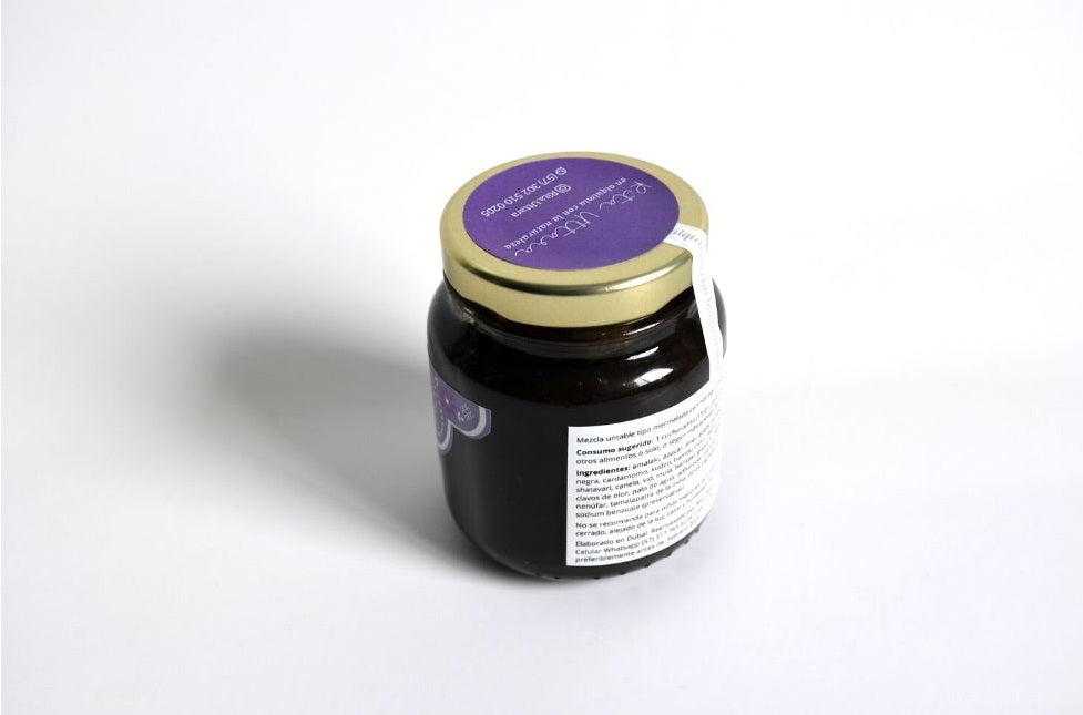 Chyawanprash x 150 gr Mezcla untable tipo mermelada con especias y hierbas. Receta india. Refuerza sistema inmune. Elixir de la juventud. Mermelada ayurvédica. Con azúcar.